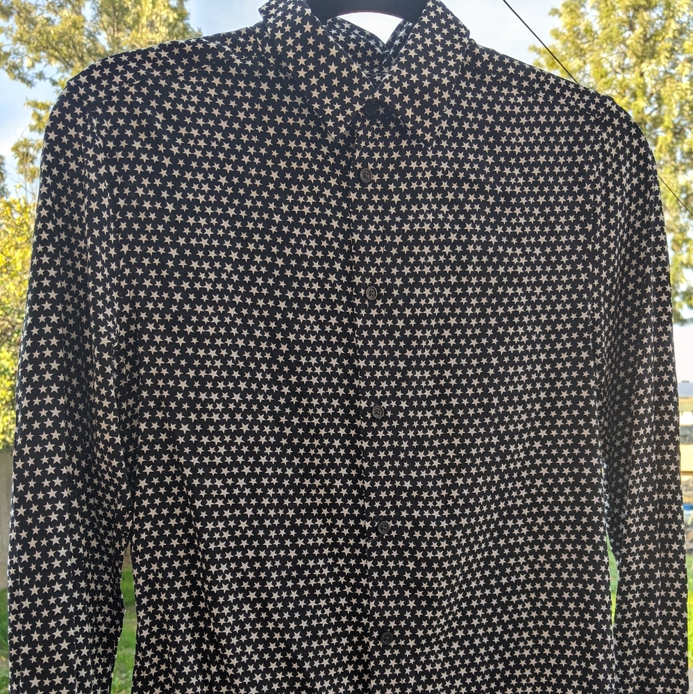 Button up long sleeve men shirt